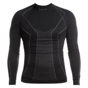 CKX MEN'S THERMO UNDERWEAR TOP, BK/GY - SMALL